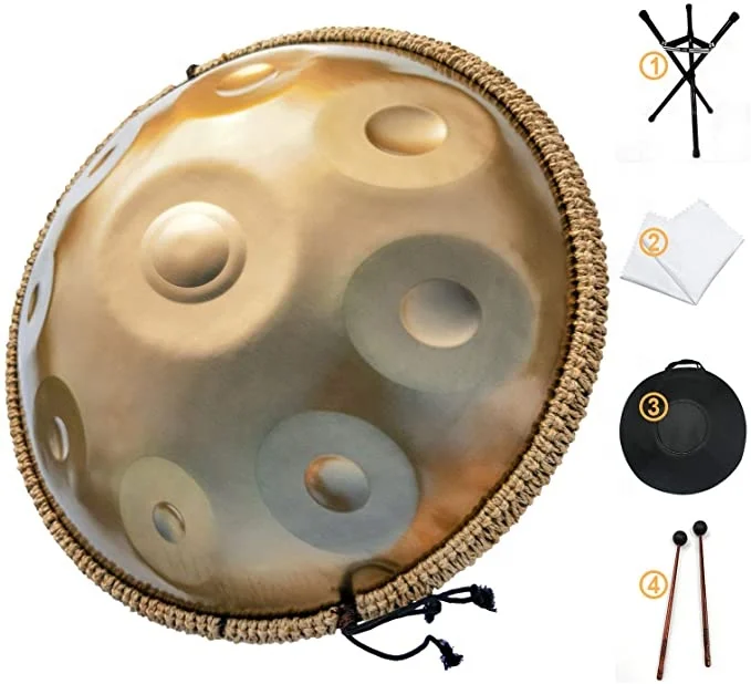 

Handpan 22 Inches 9 note D minor Concert playing musical instruments Steel tambourine