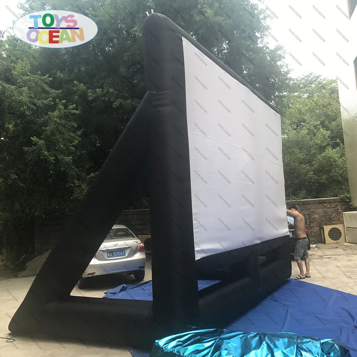 Outdoor Floating Cinema Inflatable Movie Screen Projection Equipment