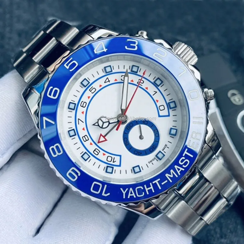 

Hot sale Mens Watch Automatic Ceramic Bezel Mens Stainless Steel Watches Sapphire Glass YACHT Male Master Wristwatch