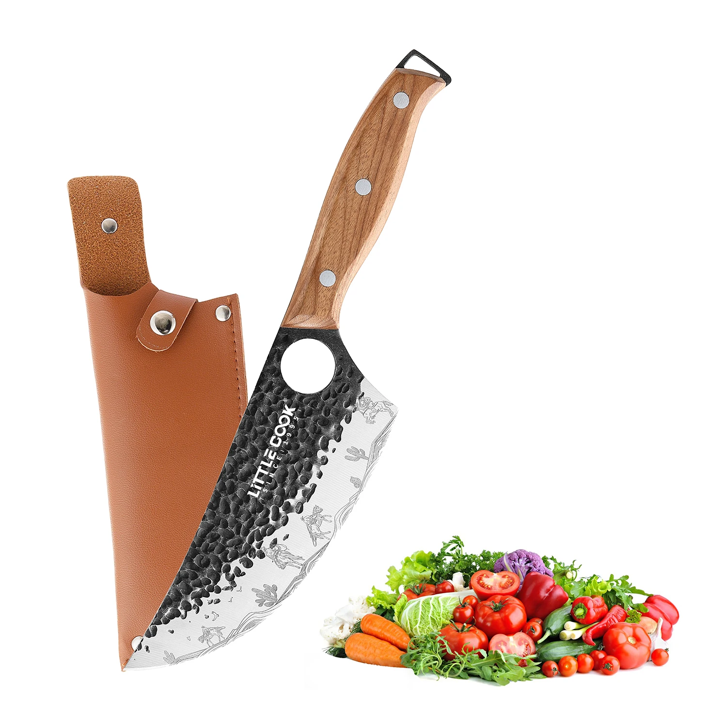 Handmade Viking Chef Knife 6 Inch Butcher Boning Knife Forged Carbon Steel Stainless Kitchen Camping Slaughter Knife for Meat