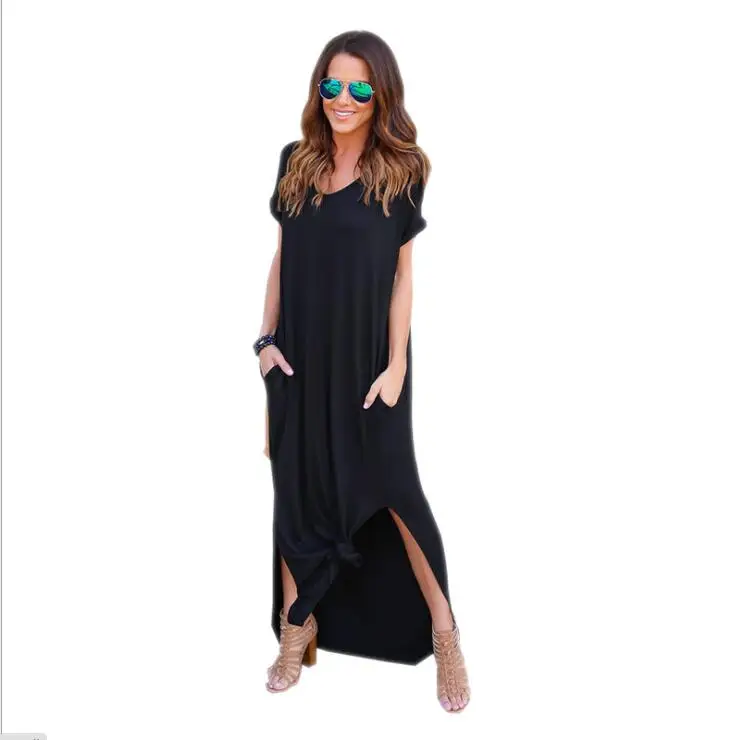 

Summer 2021 Skirt Elegant Maxi Plus Women Casual Dress plus size dress, Picture color