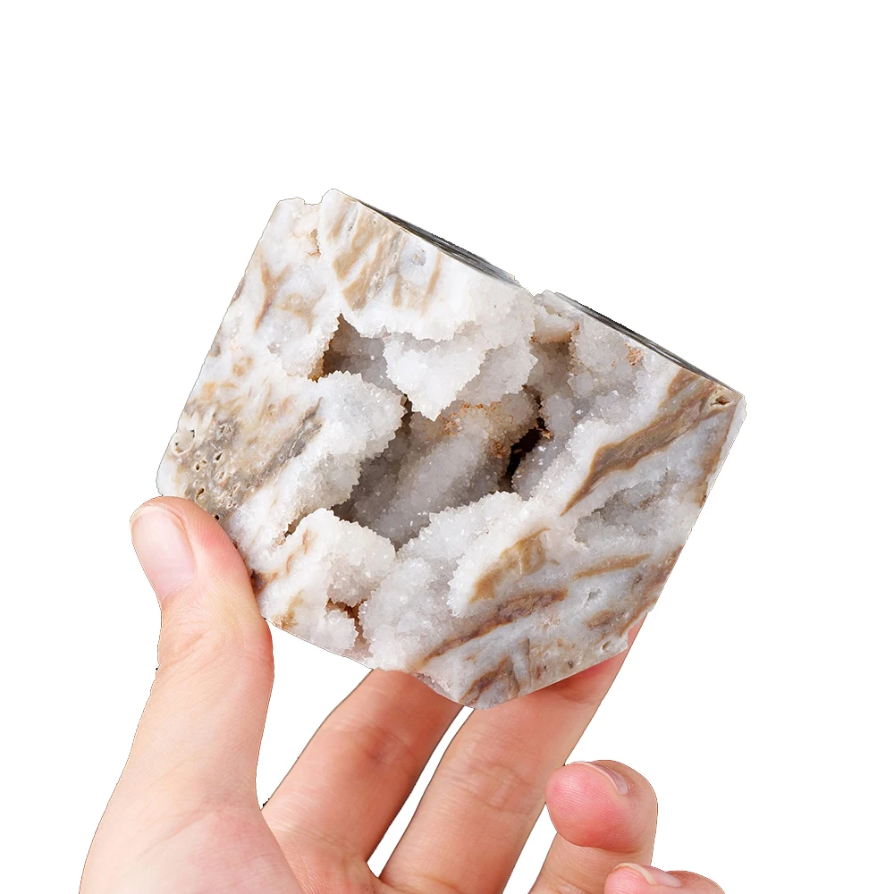 

Natural crystal stone cut sphalerite magic cube geode stone healing crystal craft