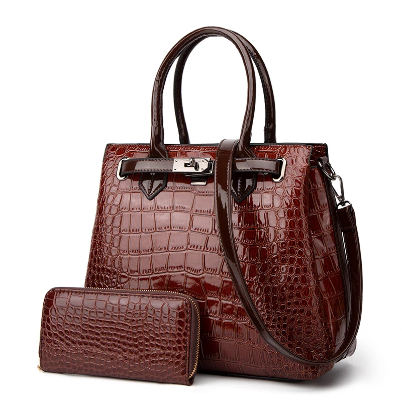 

wholesale fashion Large capacity crocodile handbag for lady