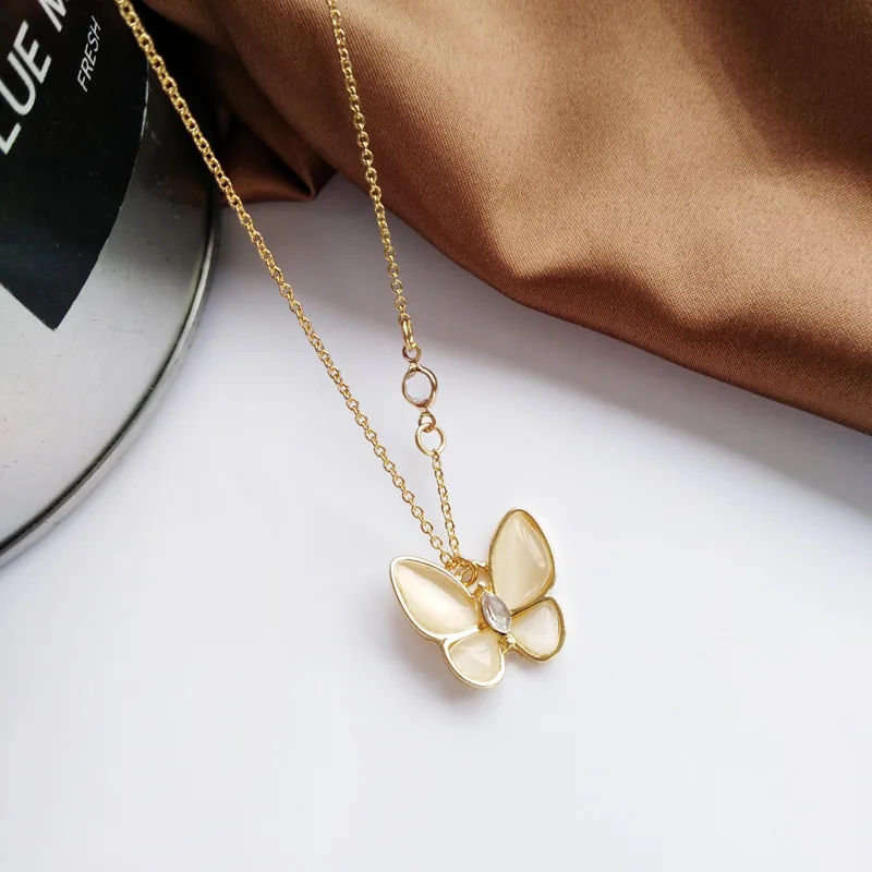 

JuHu Butterfly Mother-of-pearl Necklace Female Clavicle Chain Light Luxury Net Red Design Brand Necklace, C26