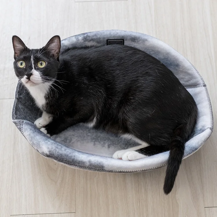 

Chinese Landscape Dual Use Wholesale Warm Comfortable House Pet Bed Cat, Gray