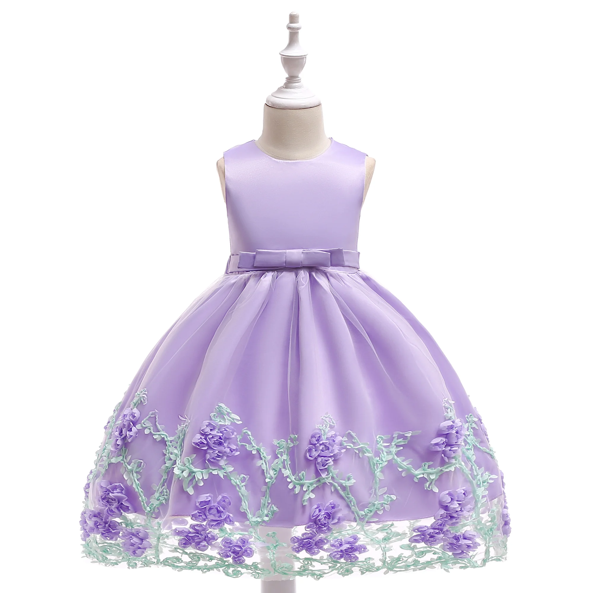 

Wholesalers Flower Communion Purple Little Baby Girls Princess Lace Kids Frock Birthday Party Dresses, Pink,yellow,purple,blue
