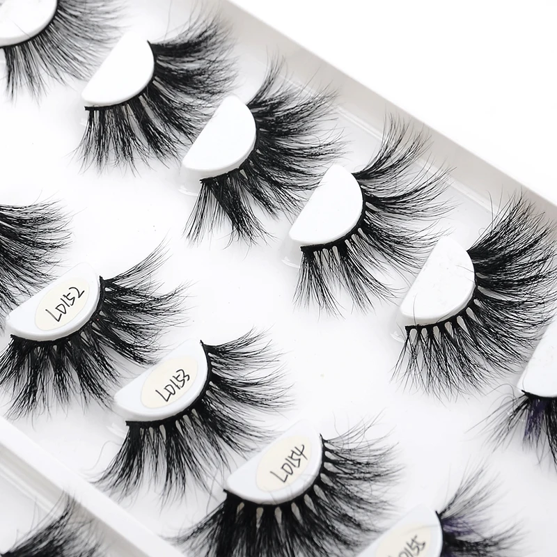 

Hot selling customized eyelashes packaging fluffy hair cruelty free 25mm 3d mink eyelashes, Black