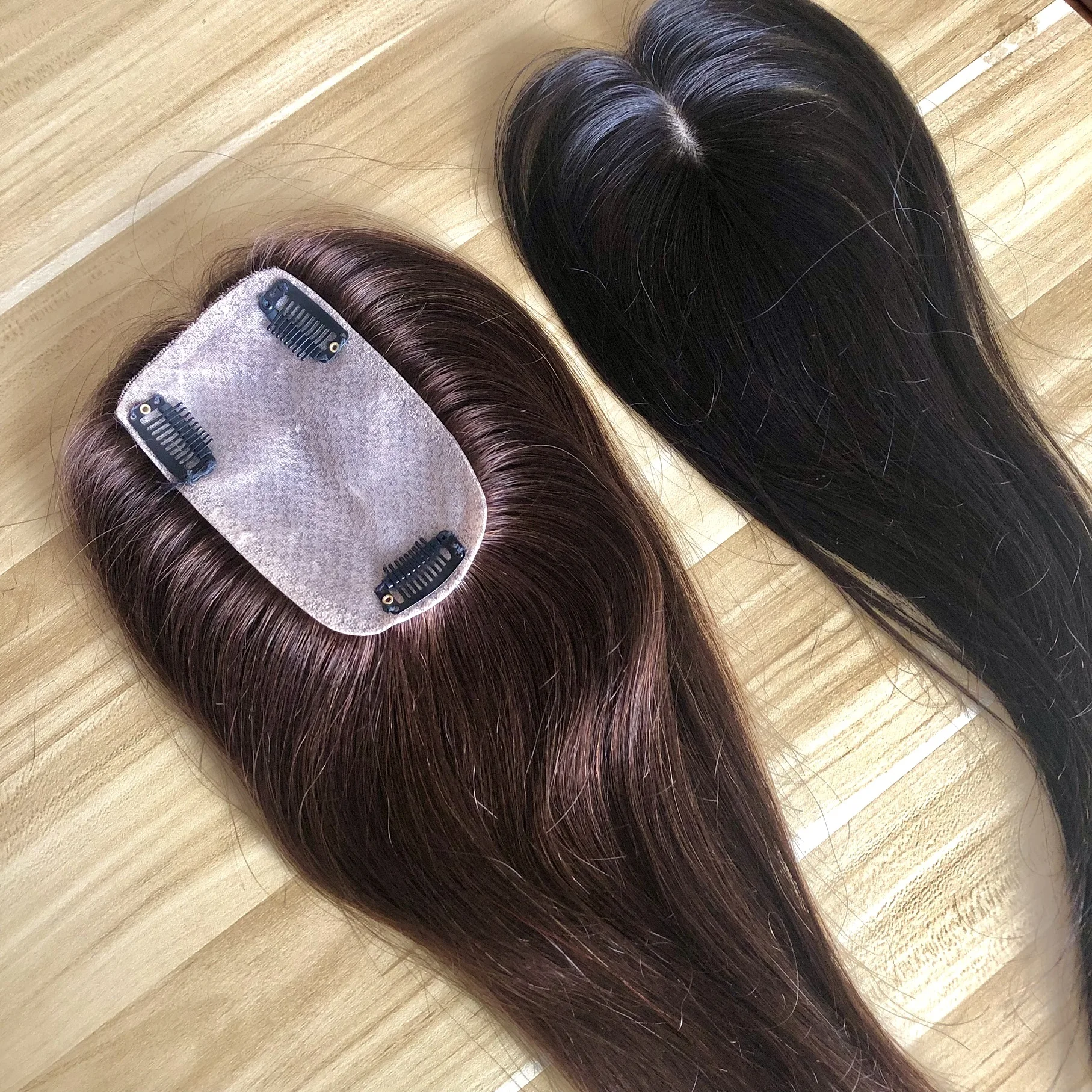 

Ready stock Toupee High Density Hair Women Base Natural Human Hair Toupee virgin Hair topper, Can dye