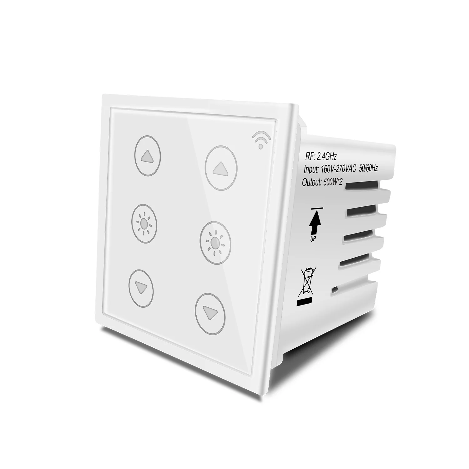 EVA LOGIK 520D Smart Wall Wireless Light 230V 2 Dimmers Remote Control Wifi Led Touch Dimmer Switch