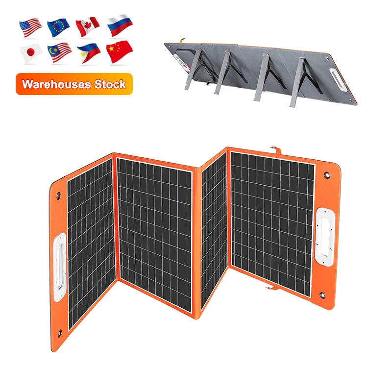 

China Price 100 200W Mini Outdoor Monocrystalline Portable Foldable Flexible Power Solar Portatil Panel Paneles Kit Inverter