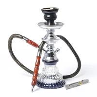 

Modern Glass Chicha Nargile Hookah Sheesha with One Hose Ceramic Bowl for Houses Bars Clubs Weddings Parties Special Occasions