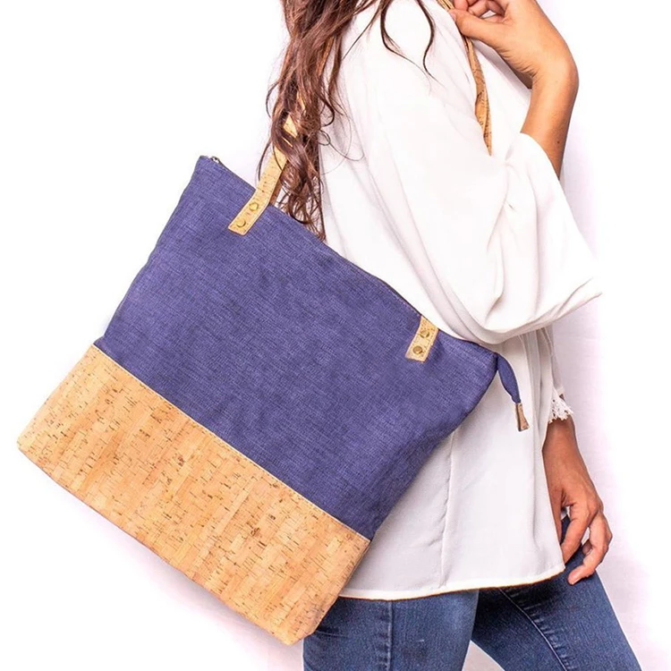 

new golden supplier hot sale cork handbags portugal, 4 colors