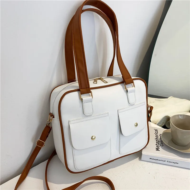 

2021 Euro america quality latest fashion designer handbags famous brands soft pu leather ladies cloud bags women handbags, White