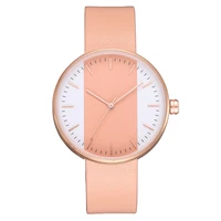 

Nice Rose Gold Fashion Custom Watch With Leather Strap Watch Bands 40mm Alloy Case Nail Dial Wrist Watch