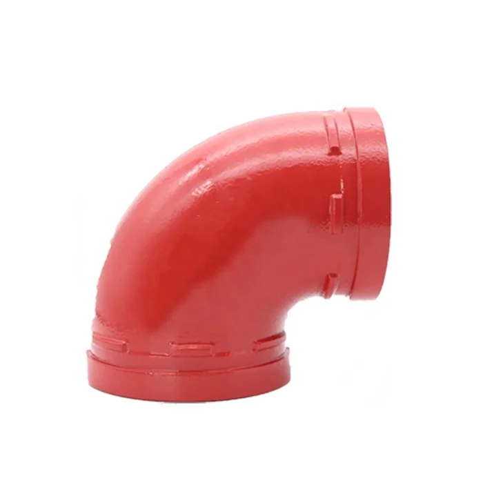 Ductile Iron Grooved Pipe Fittings 90 Degree Grooved Long Radius Elbow