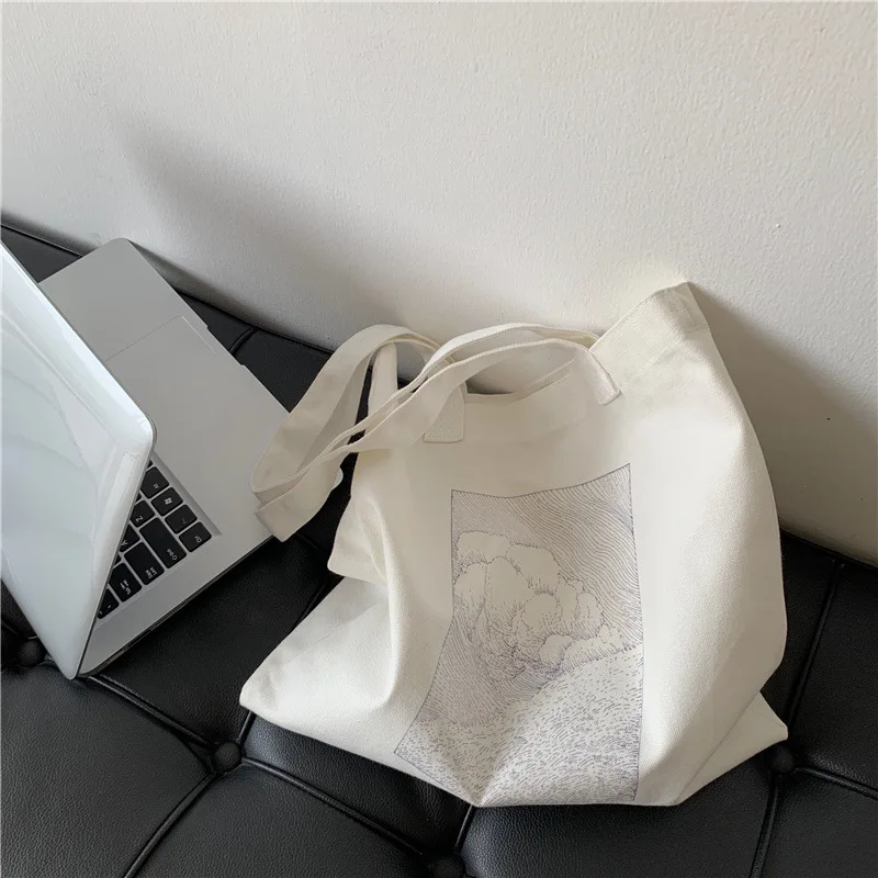 

2021 hot sale Single shoulder bag canvas fashion daily bag for female and college students, 3 colors