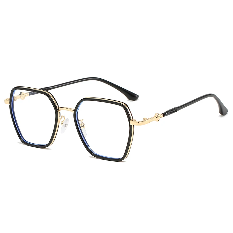 

9327 New Style Blue Light Glasses Female Large Frame Glasses Anti-radiation Anti-blue Glasses, As the picture/custom color