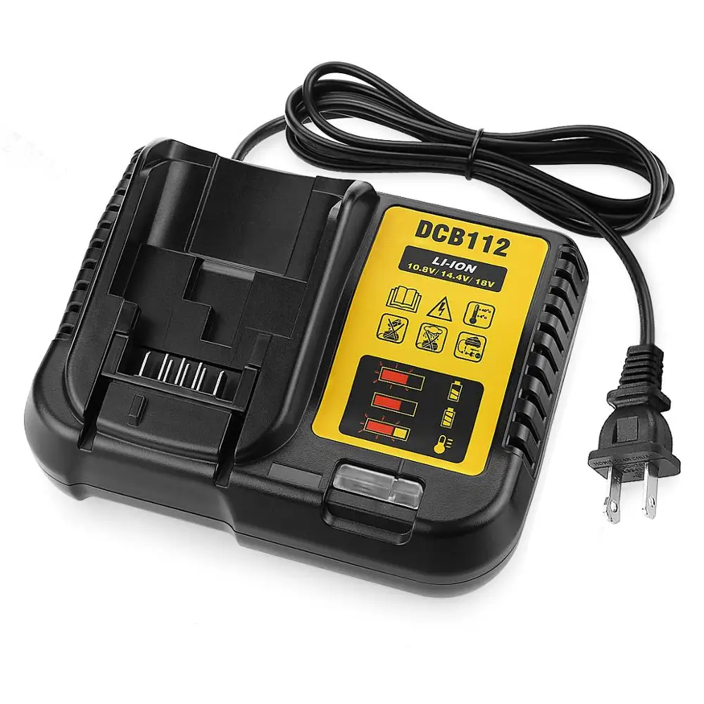 

Electric for Dealt 10.8v-20v 2a Battery Quick Charger Suitable for 10.8v-20v Lithium Battery Charging, Black