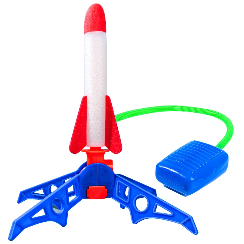 

Outdoor Sport rocket launcher Toys Stomp Foot Air Pressed Pedal EVA Foam toy rocket for Kids with Light funny outdoor toy