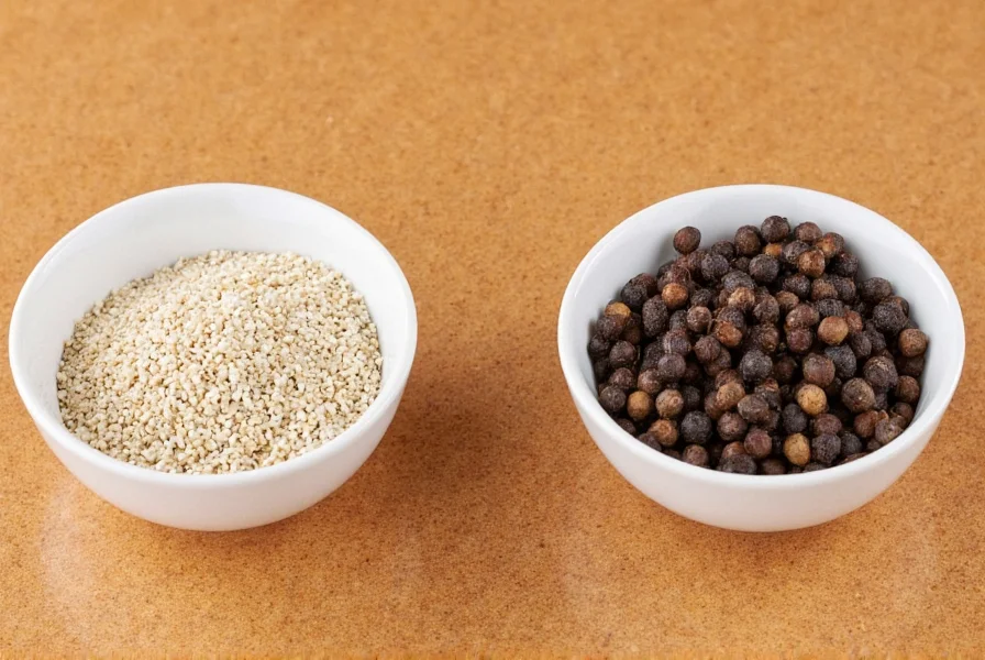 Chef grinding fresh peppercorns into a dish demonstrating proper pepper usage