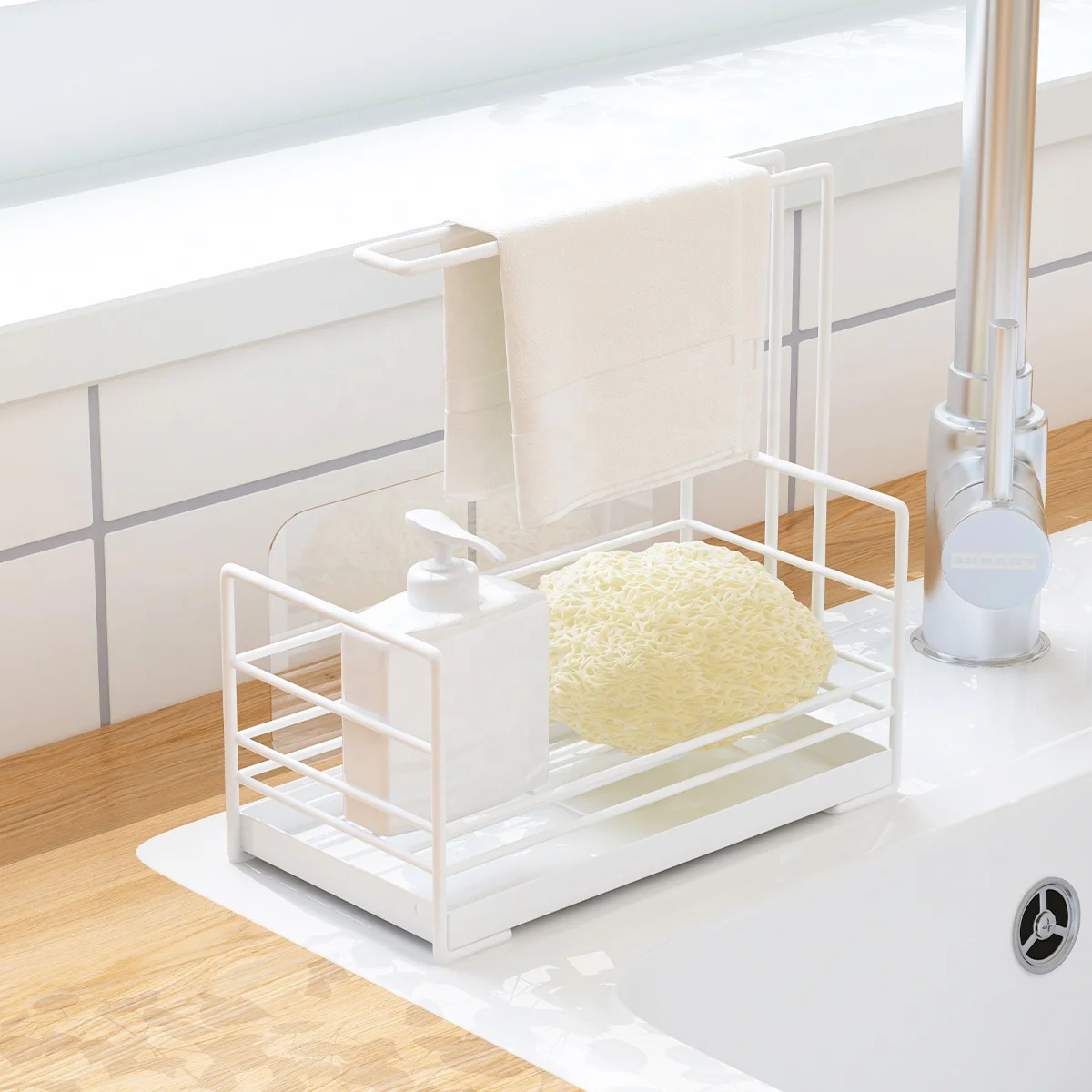 

Kitchen Sink organizers storage holder on the wall for sponge towel