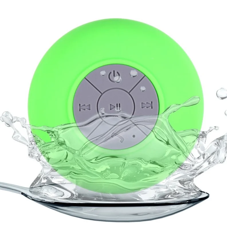 

Cheap Portable Waterproof Wireless Mini BT Shower Speaker mic loud Sound with Box Receive Call Music Suction Speakers