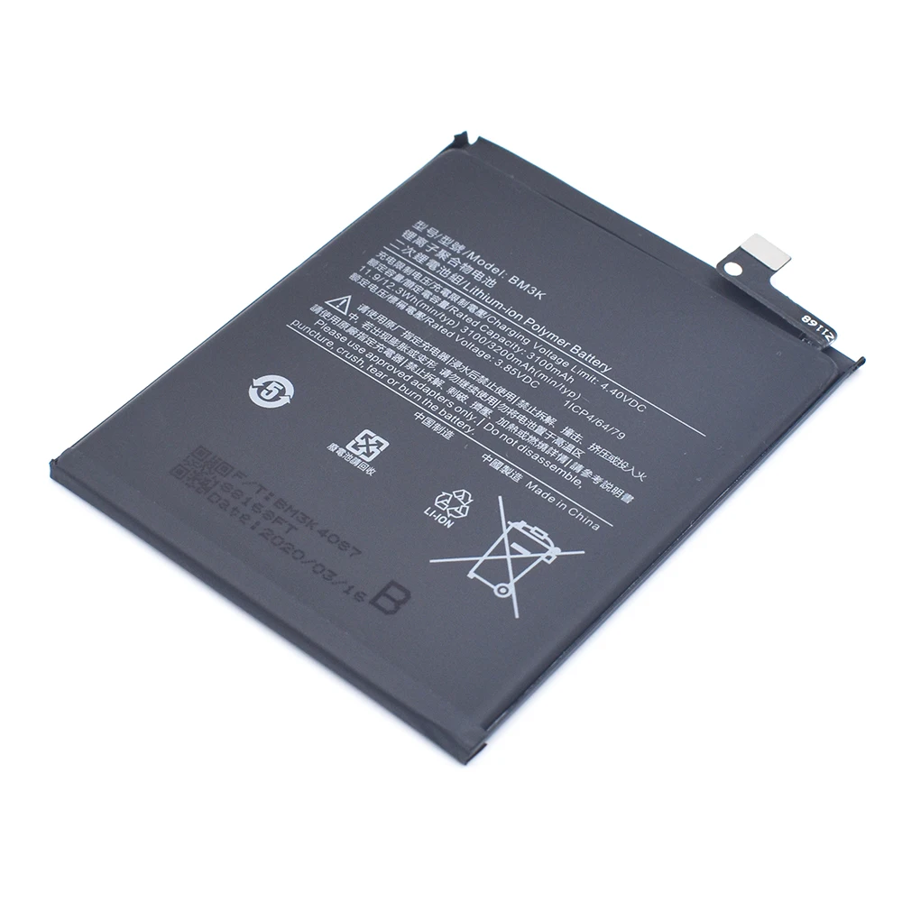 

Shenzhen Manufacturer OEM New Internal Battery For Xiaomi mix3 Battery Replacement 0 cycle High Quality BM3K 3200mah