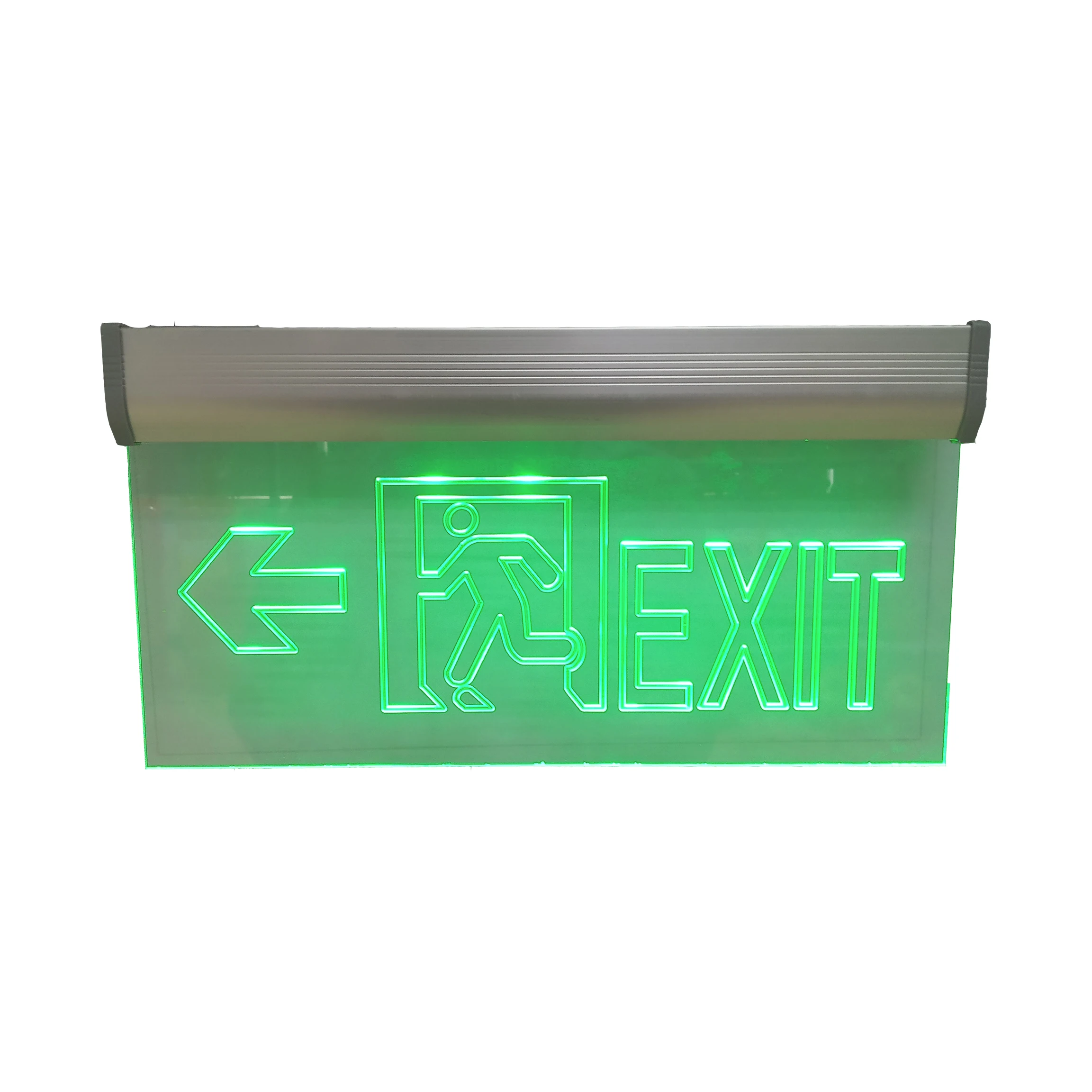Non Maintained Running Man Emergency Escape Lighted Light rechargeable Acrylic Pane Led Exit Sign