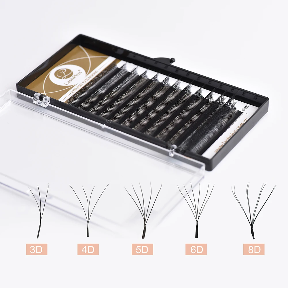 

LashPlus wholesale YY eyelash extensions trays premade 0.07 8-15mm 3D 4D 5D 6D w shape eyelashes