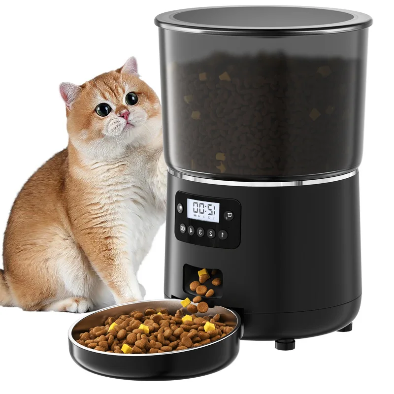 

4L Automatic Dog Feeder Pet Smart Cat Food Dispenser Timer Stainless Steel Bowl Auto Feeder for Pet Accessories Dog Products