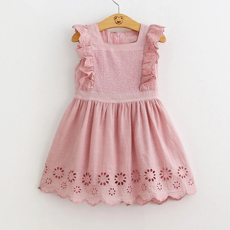 

Humor Bear dress for girl 2019 New Brands Girl Dresses Tassel Hollow Out Design Princess Dress Kids Clothes Children's clothes, As pictures