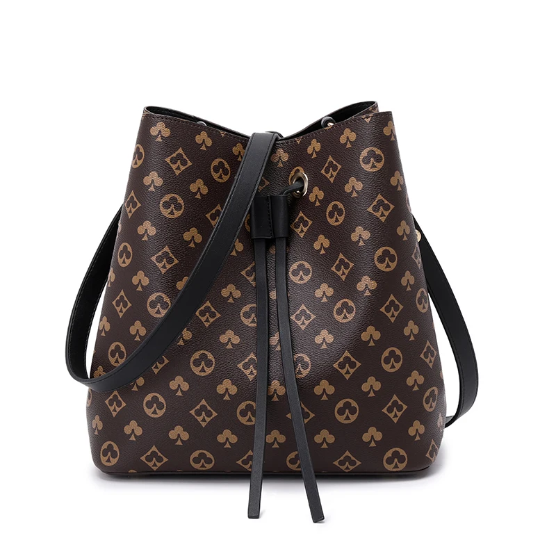 

2021 new arrivals handbags for women spring fashion checkered shoulder bags luxury designer bucket bag ladies handbag, 3 colors