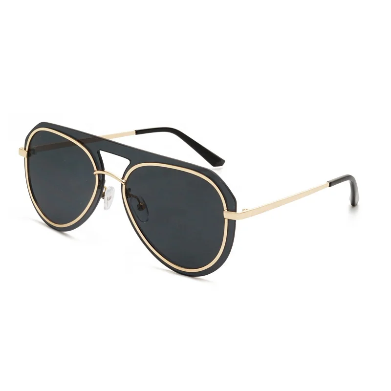 

Sunglasses polarized fashionable luxury double bridge metal sunglasses woman stylish sunglasses