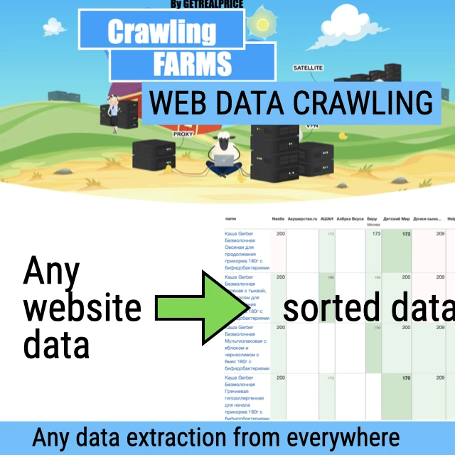 
Web data crawling, convert webshops to XLSX reports 