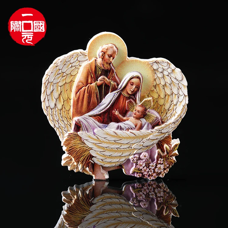 

Christian Religious Angel Fridge Magnet Customized Creative Personality Three-dimensional Embossed Resin Fridge Magnet