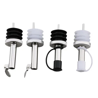 

Multifunction Wine Pourer Stainless Steel Wine Stopper Olive Pourer With Stopper For Olive Oil, Silver