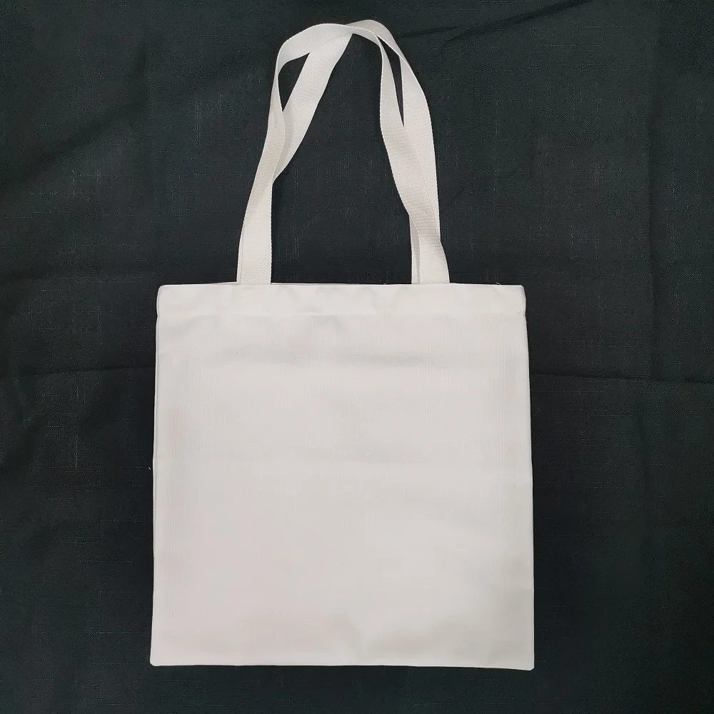 

Blank White Sublimation Totes bag Plain Polyester Shoulder bag