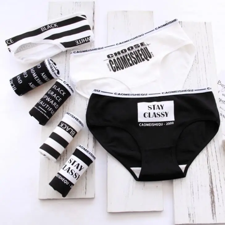 

Dropshipping Letter printing girls cotton underwear hot women panty fashion lady panty
