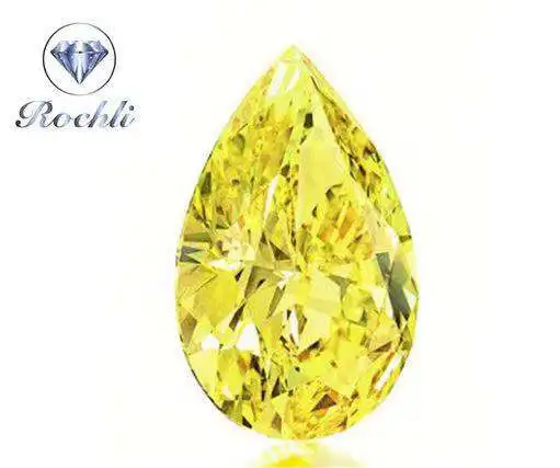 

10*6.5mm 1.5carat yellow moissanite diamond Pear cut loose gemstones high quality color moissanite