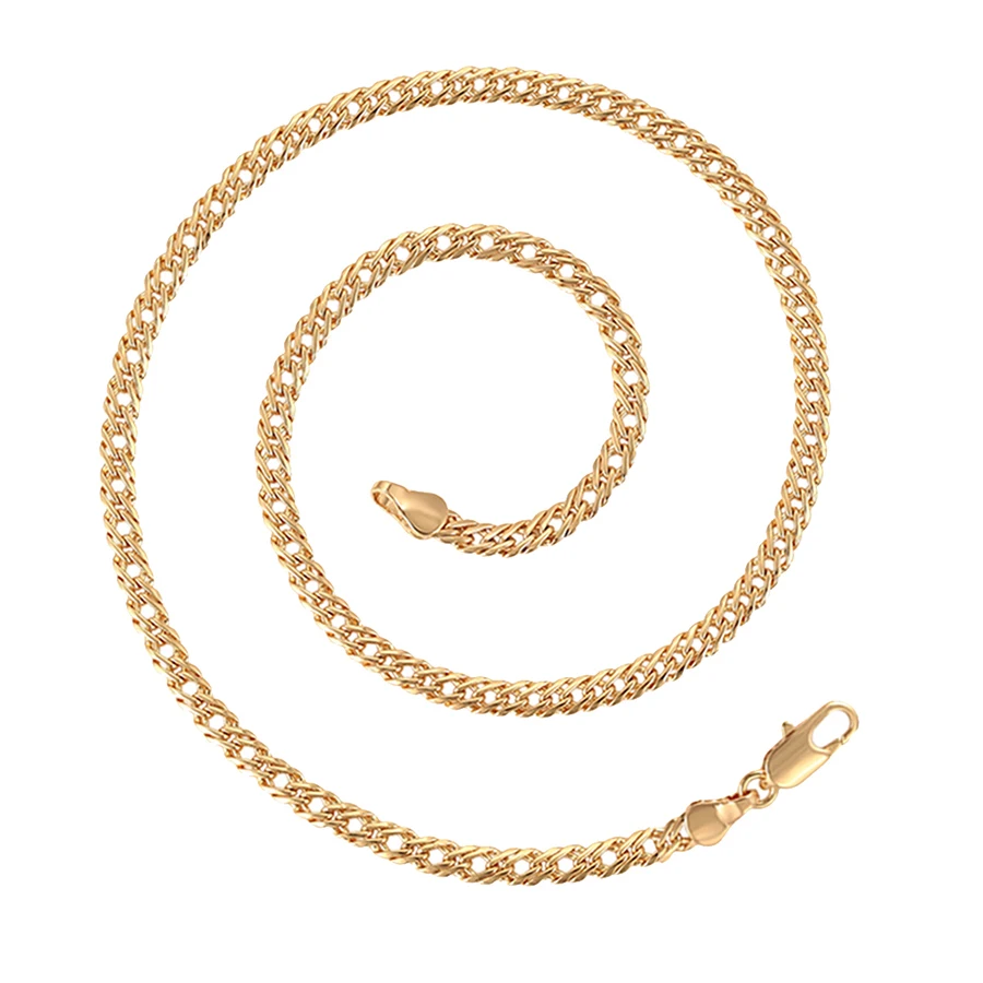 

46133 xuping 2020 jewelry simple women design 18k gold plated long necklace