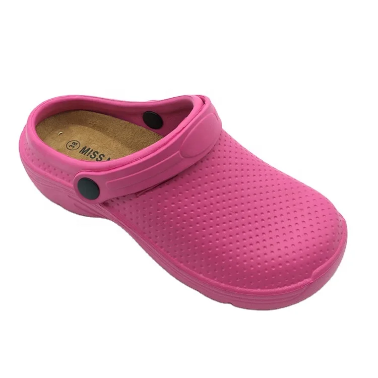 

Pink and white clog for lady