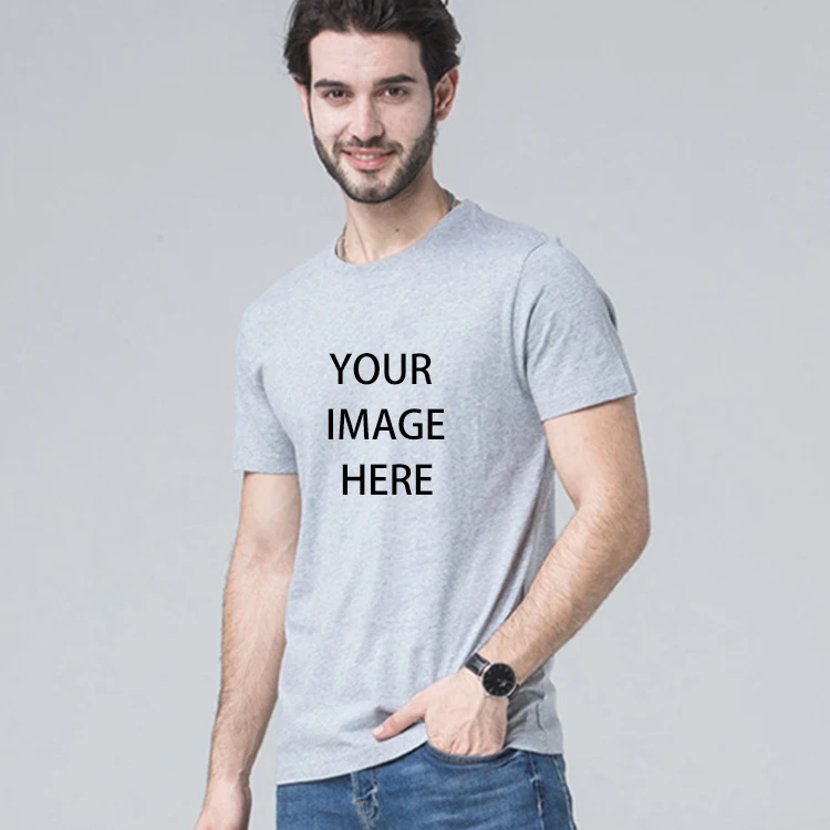 

high quality custom men's 100% Premium cotton Advertising t-shirts custom logo tshirt