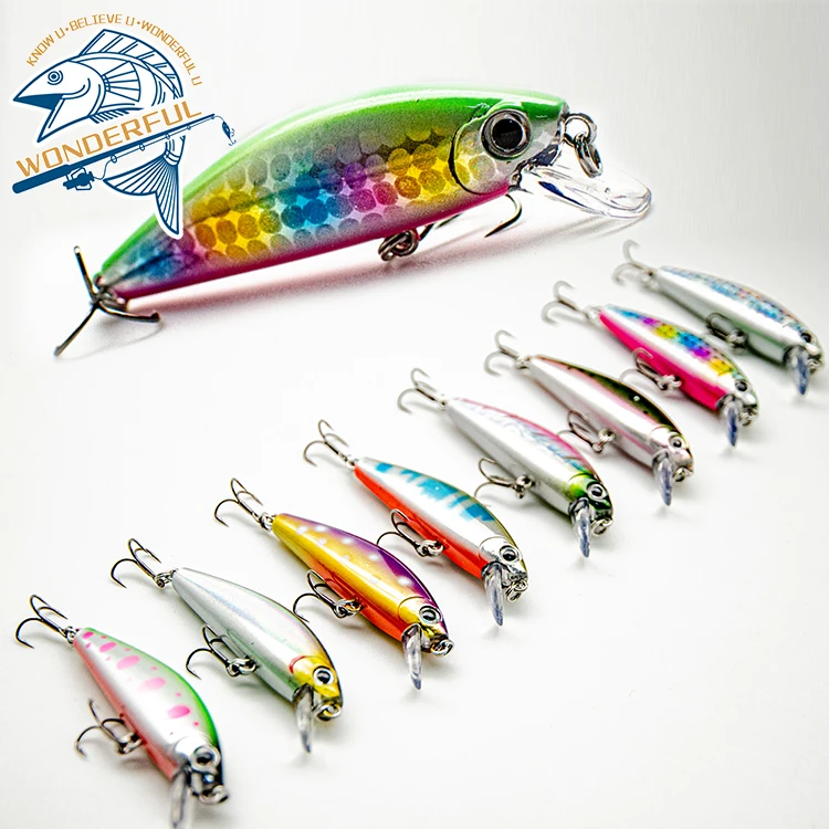 

6.5g 8colors PVC Hard Lake Stream Small Freshwater Minnow Fishing Lure For Trout