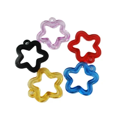 

PandaHall Mixed Color Transparent Flower Acrylic Pendants