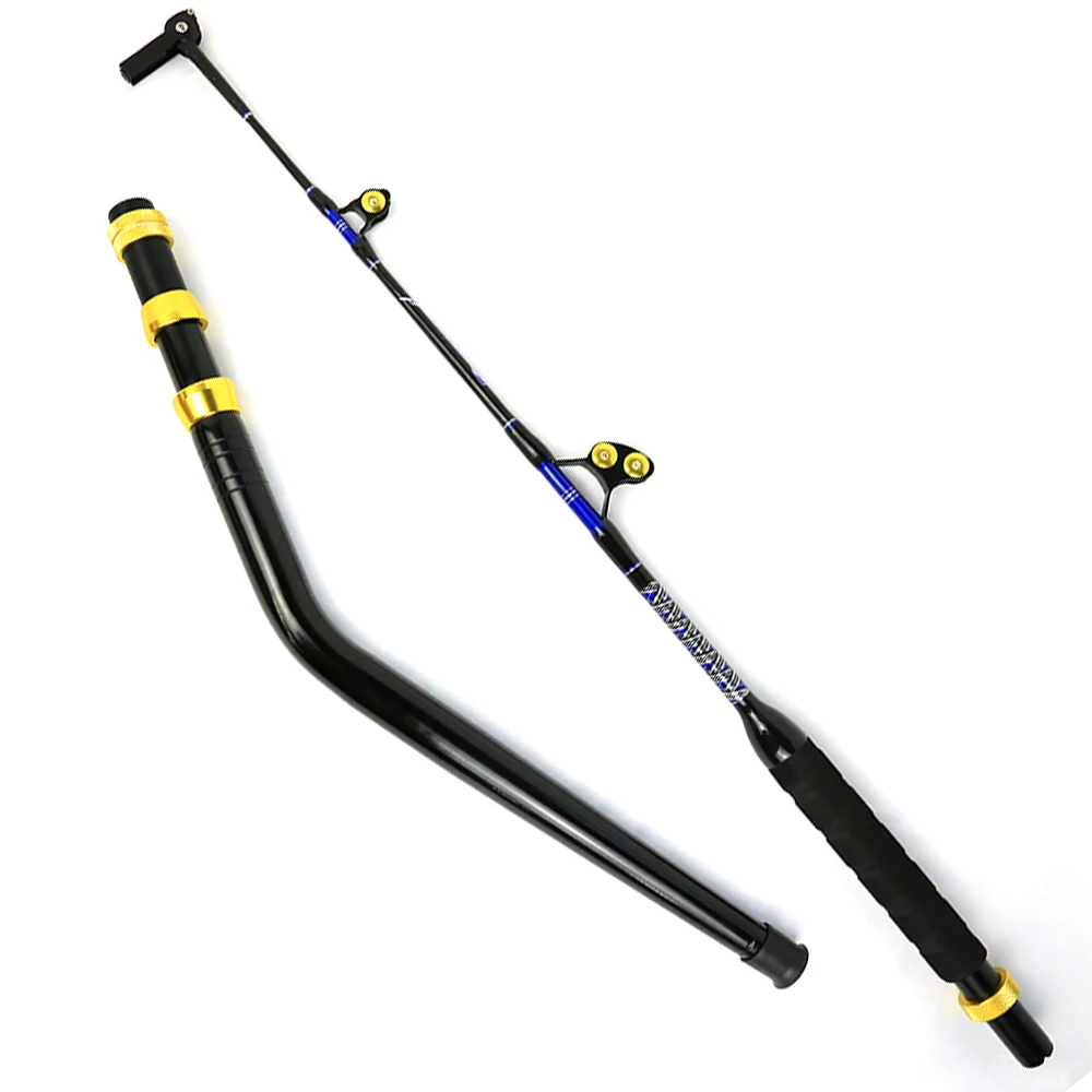 Topline 5ft 130lbs Aluminum Bent Butt Trolling Rod Swivel Tip Fiberglass Big Game Fishing Rod Deep Sea Tuna Boat Trolling Rod
