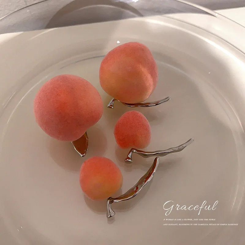 

new statement jewelry pink earring peaches