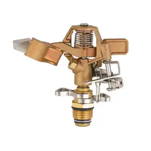 Image of 360 gear drive Brass impact sprinkler garden rotating irrigation sprinkler