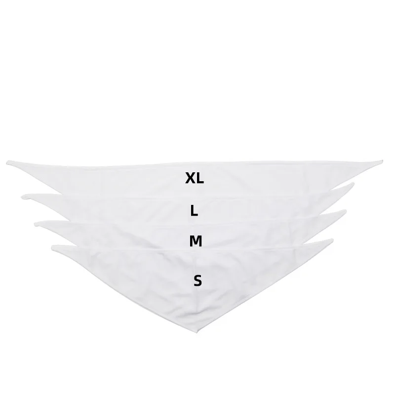 

Bulk Personalized White custom triangle dog bandana scarf Blank Polyester Sublimation Bandana
