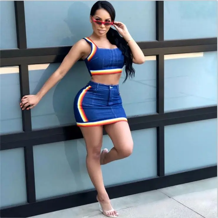 

Women Denim Dress Mini Summ Casual Dresses Women Sexy Ladies Short Dress Women 2 Piece Short Set