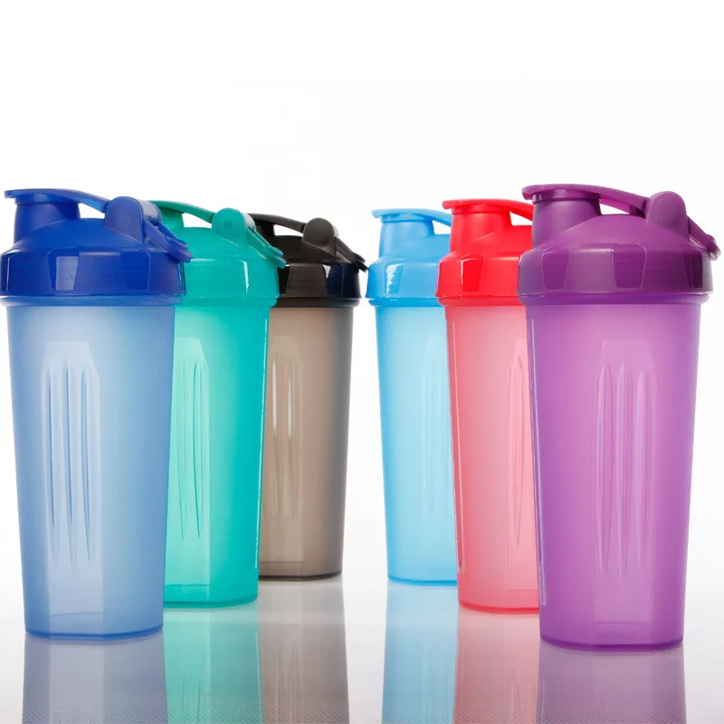 

600ml Promotional ECO Friendly Fitness Gym Plastic Powder Whey Protein Shake Cup Sport Shaker Water Bottle, Red,blue,white,black